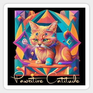 Pawsitive Catitude Magnet